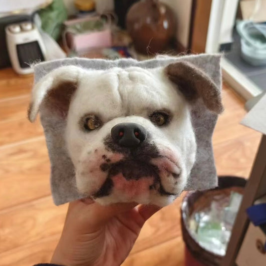 How Wool Transform Into A Handsome Bulldog-Part of Face Shaping