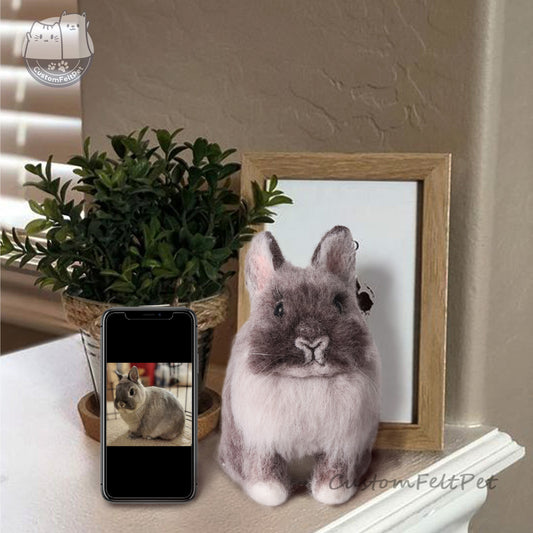 Custom Felt Rabbit Bunny Memorial