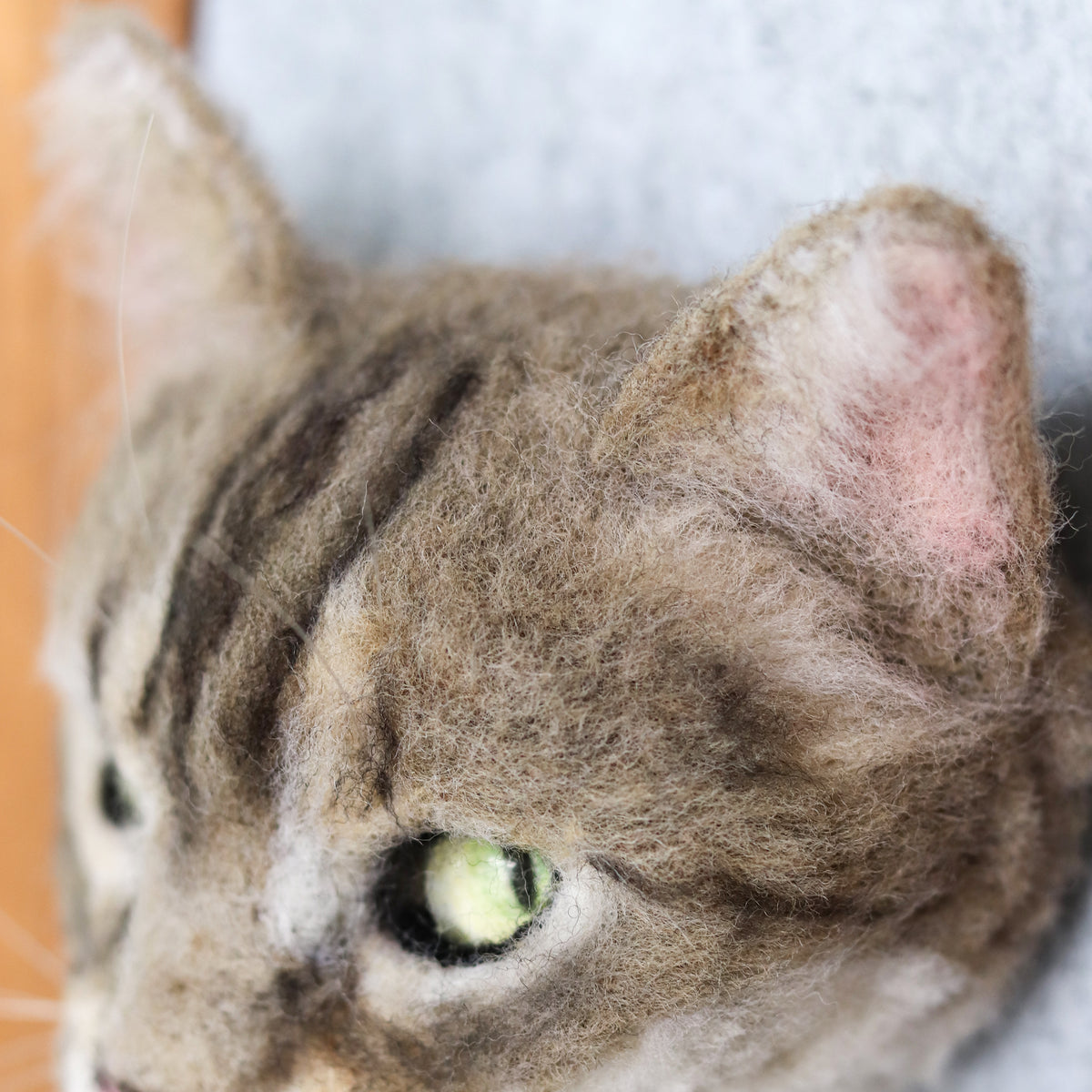 Realistic Needle Felt Cat Portrait Custom Cat Portraits 3D Wakuneco Felt Cat Memorial Ideas