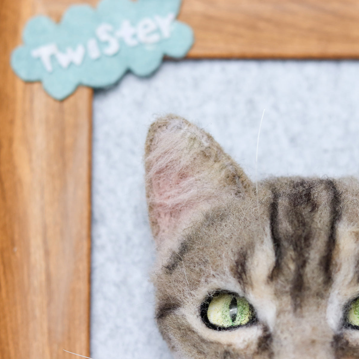 Realistic Needle Felt Cat Portrait Custom Cat Portraits 3D Wakuneco Felt Cat Memorial Ideas