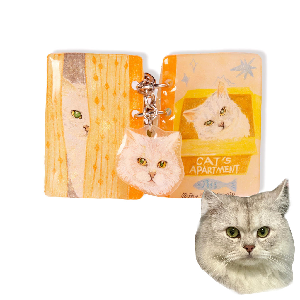 Custom Pet Story Mini Book Pedant Decor