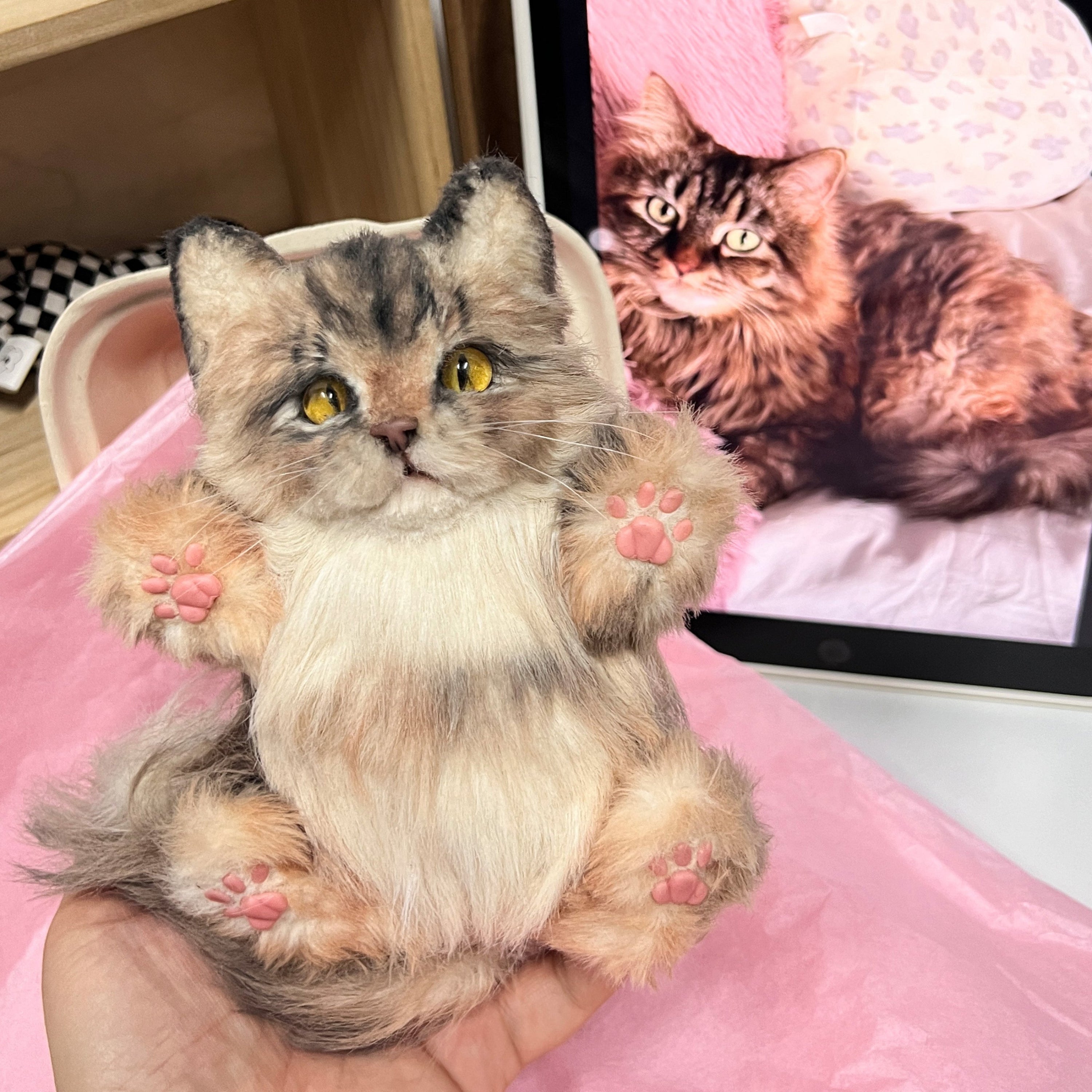 Custom Pet Replica Cat Plush Memorial Gift