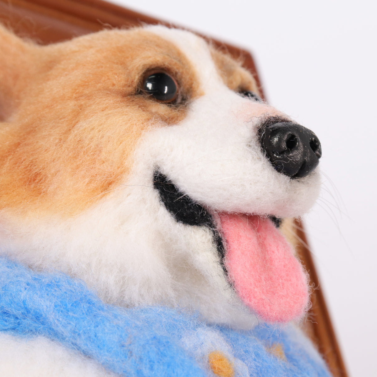 Custom Felt Dog Portrait Needle Felted  Corgi