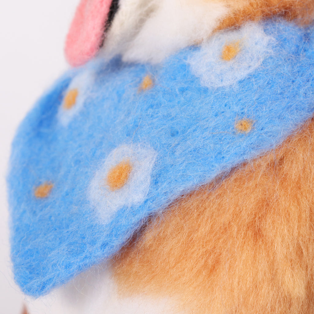 Custom Felt Dog Portrait Needle Felted  Corgi