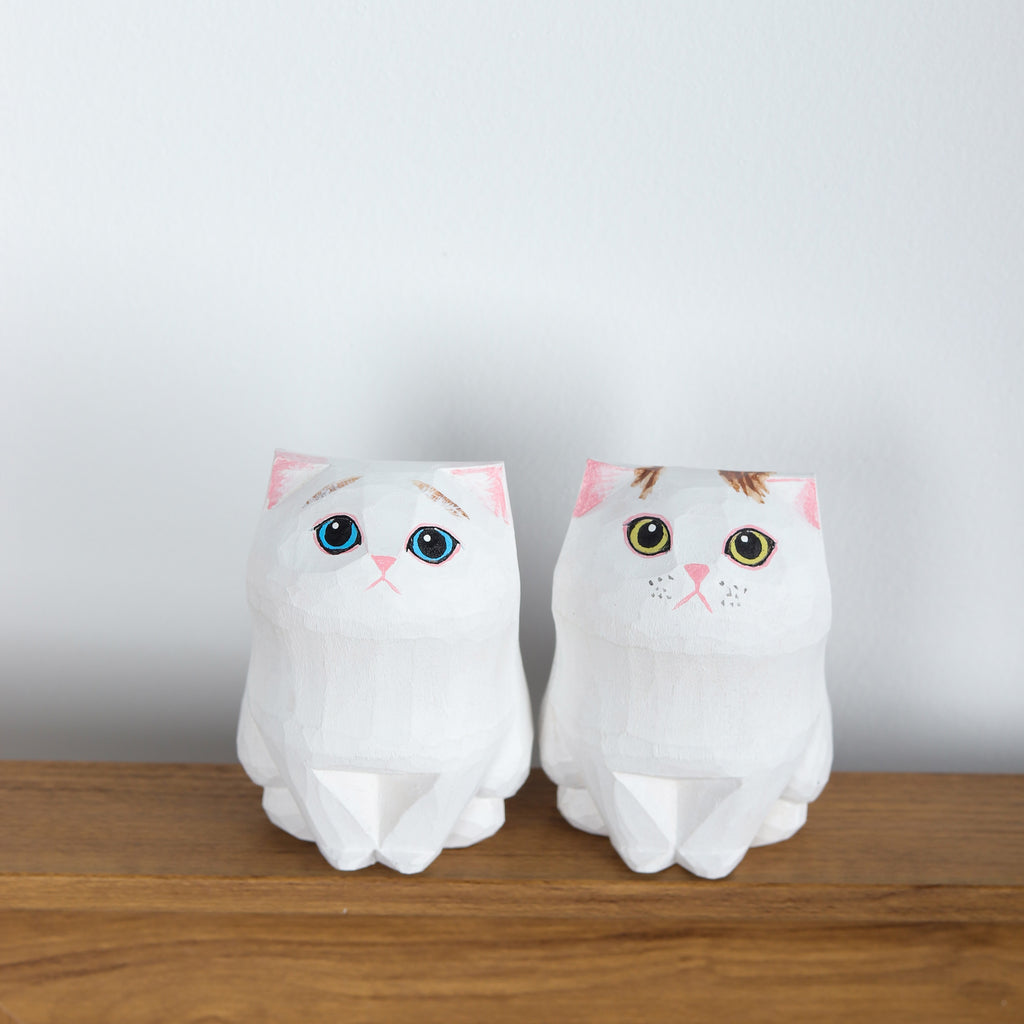 Custom Wood Cat Figurine Memorial Gift