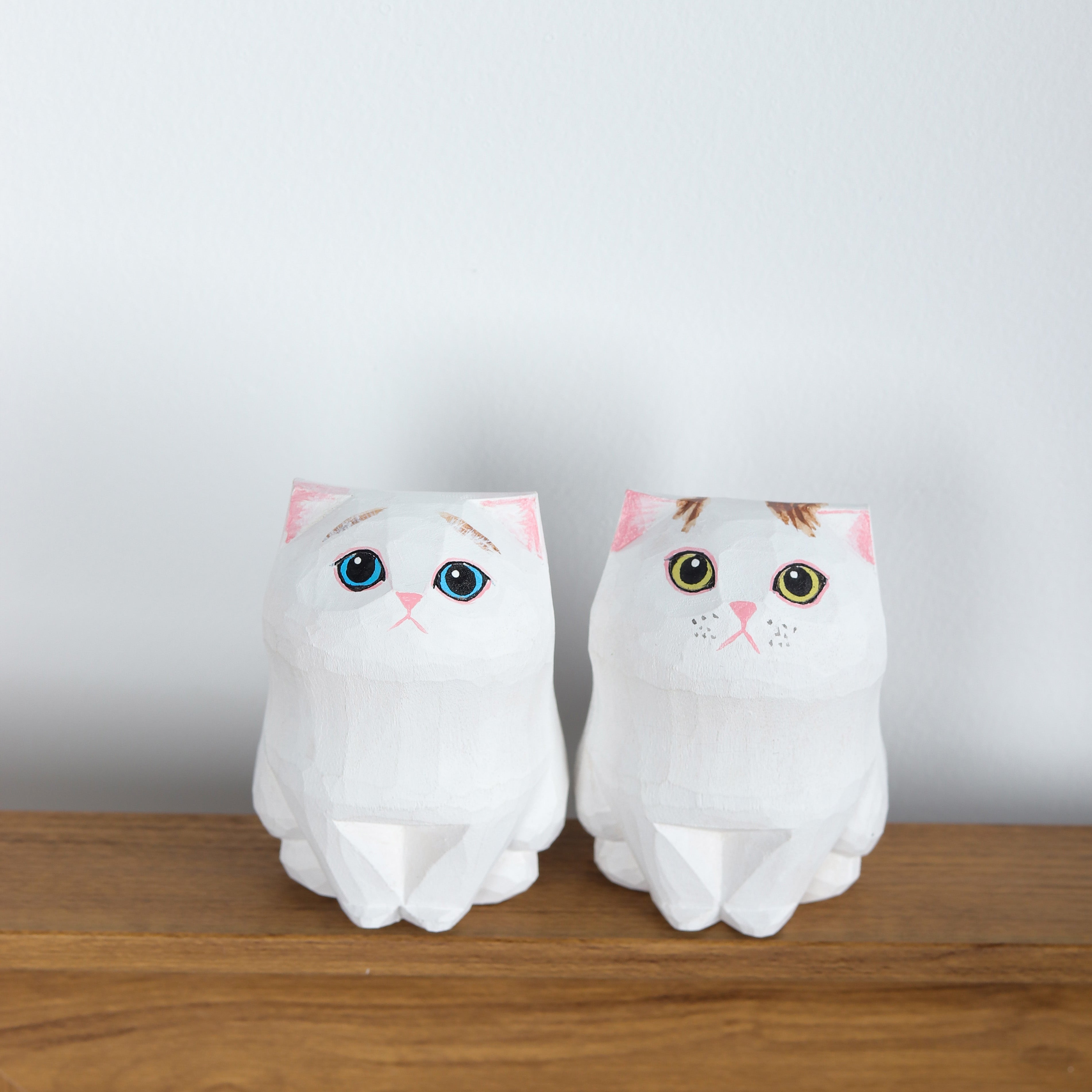 Custom Wood Cat Figurine Memorial Gift