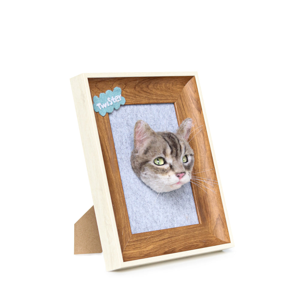 custom cat portrait felted