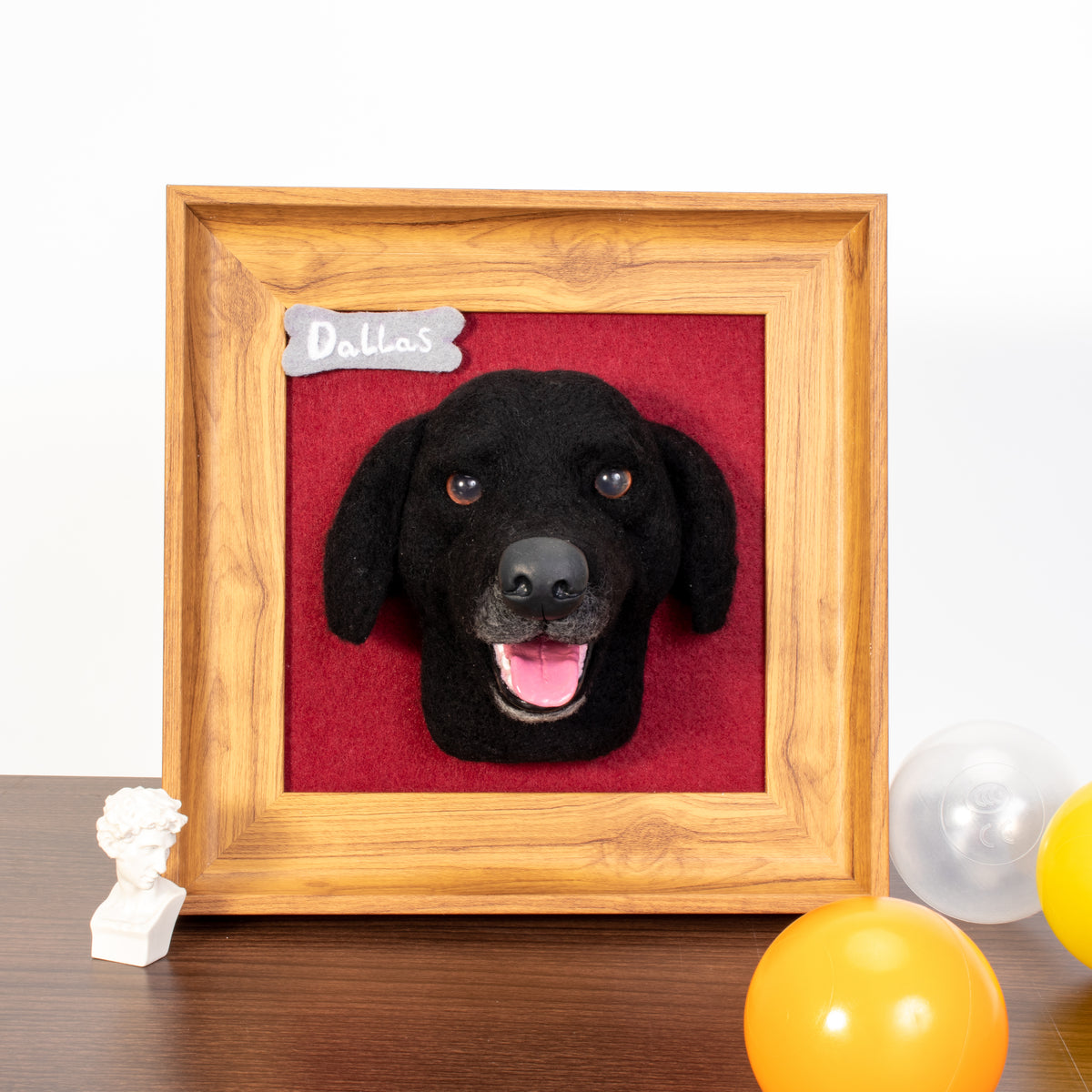 Wakuneco, Felted Dog Portrait Memorial for My Dog