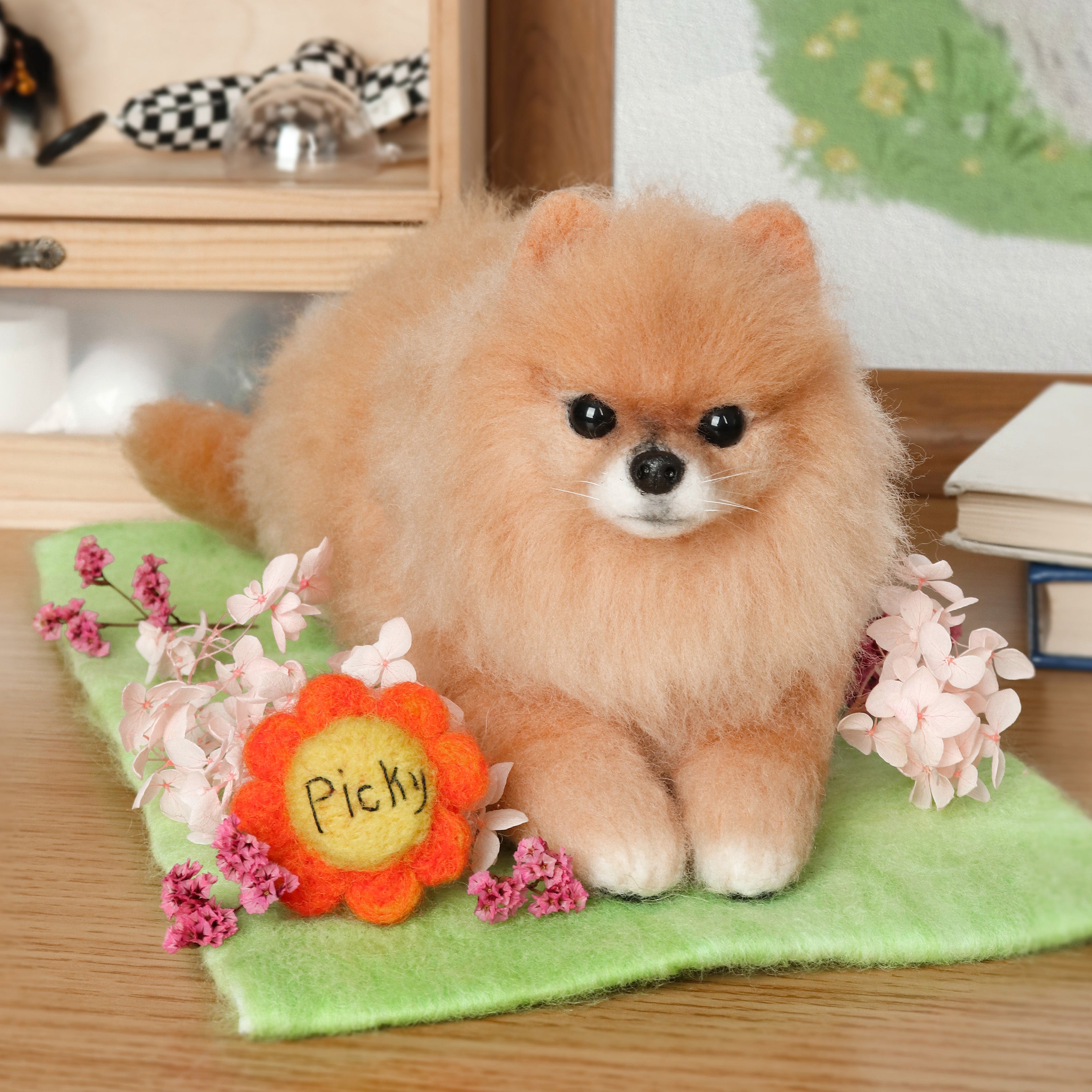 Custom Felt Sculptures Life Size Pet Replica Full Body 10 Inches