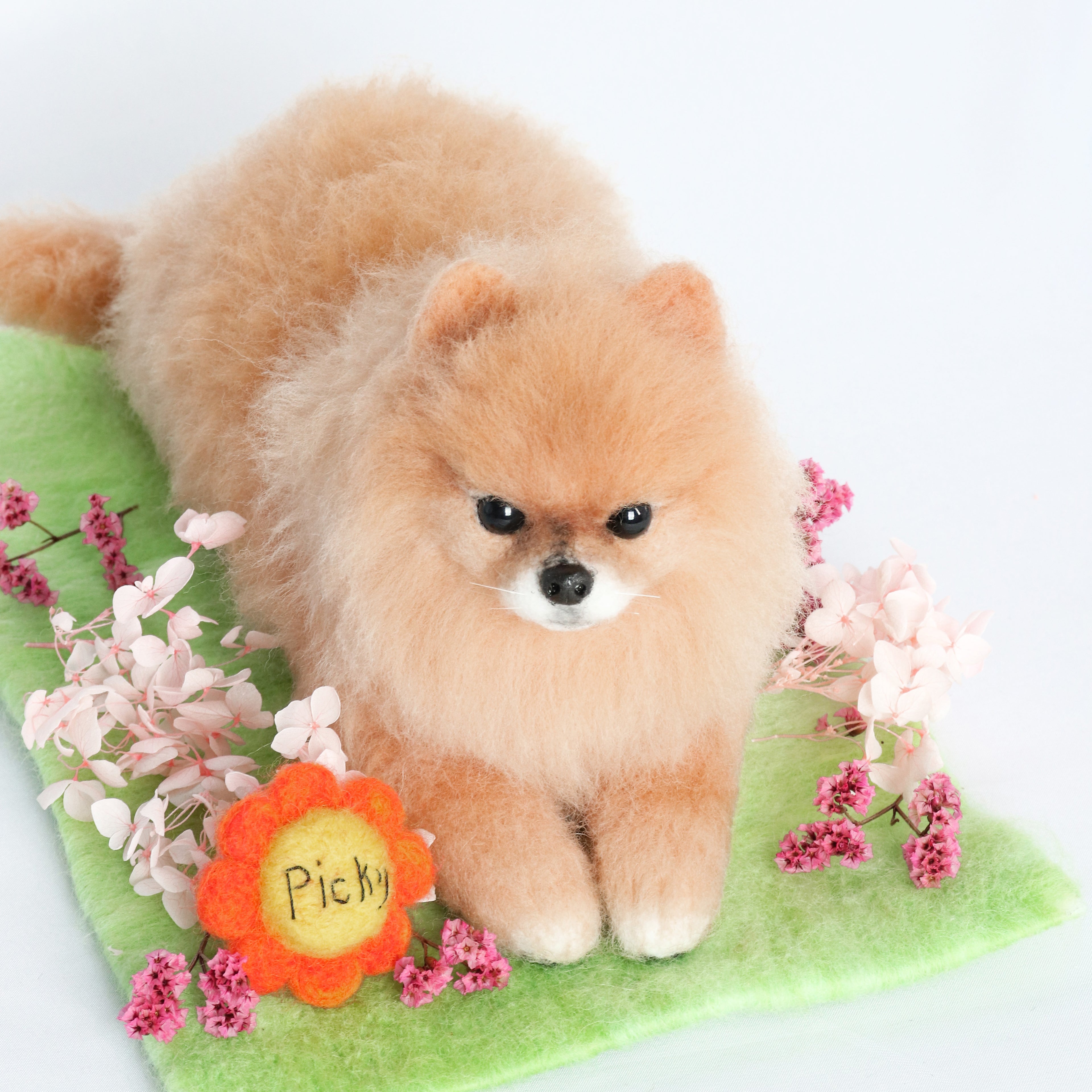 Custom Felt Sculptures Life Size Pet Replica Full Body 10 Inches