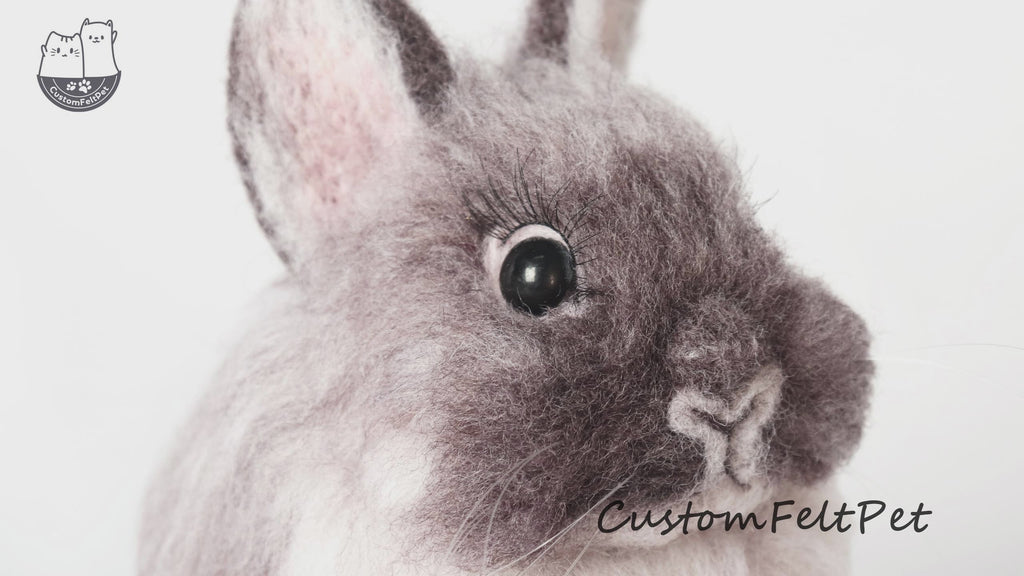 Needle Felt Rabbit Bunny Replica Keepsake